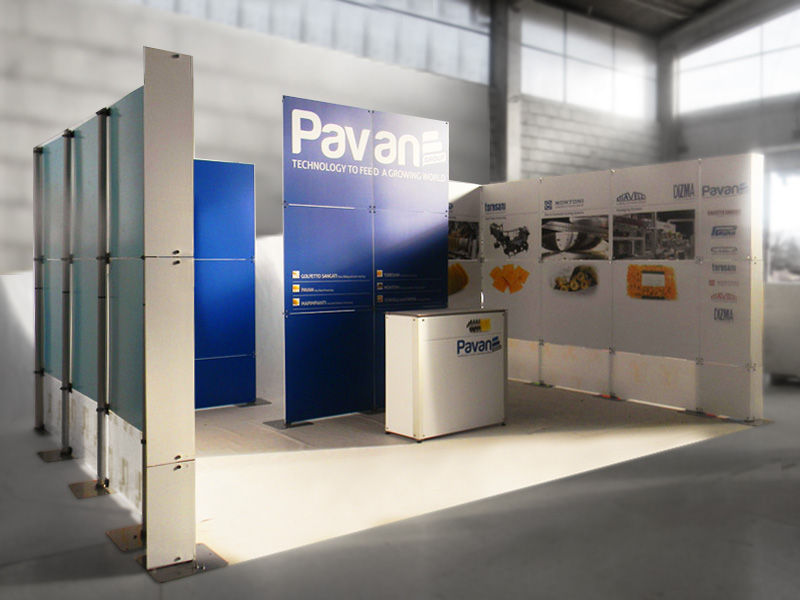 Оформление выставочного стенда Quadra Mono 15 Fastand accessori stand fiera