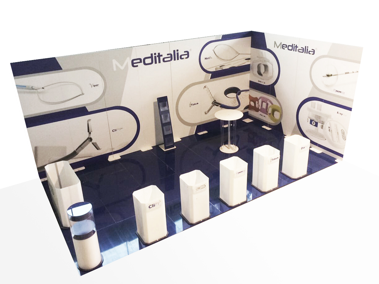Оформление выставочного стенда Quadra Mono 8 Fastand accessori stand fiera
