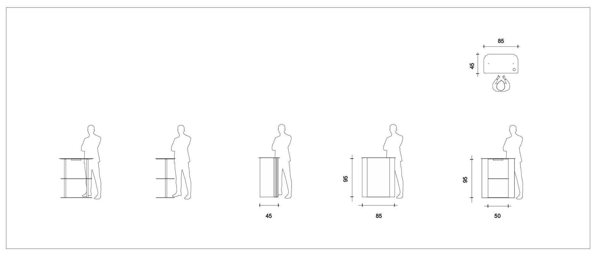 Чертёж стойки ресепшн 