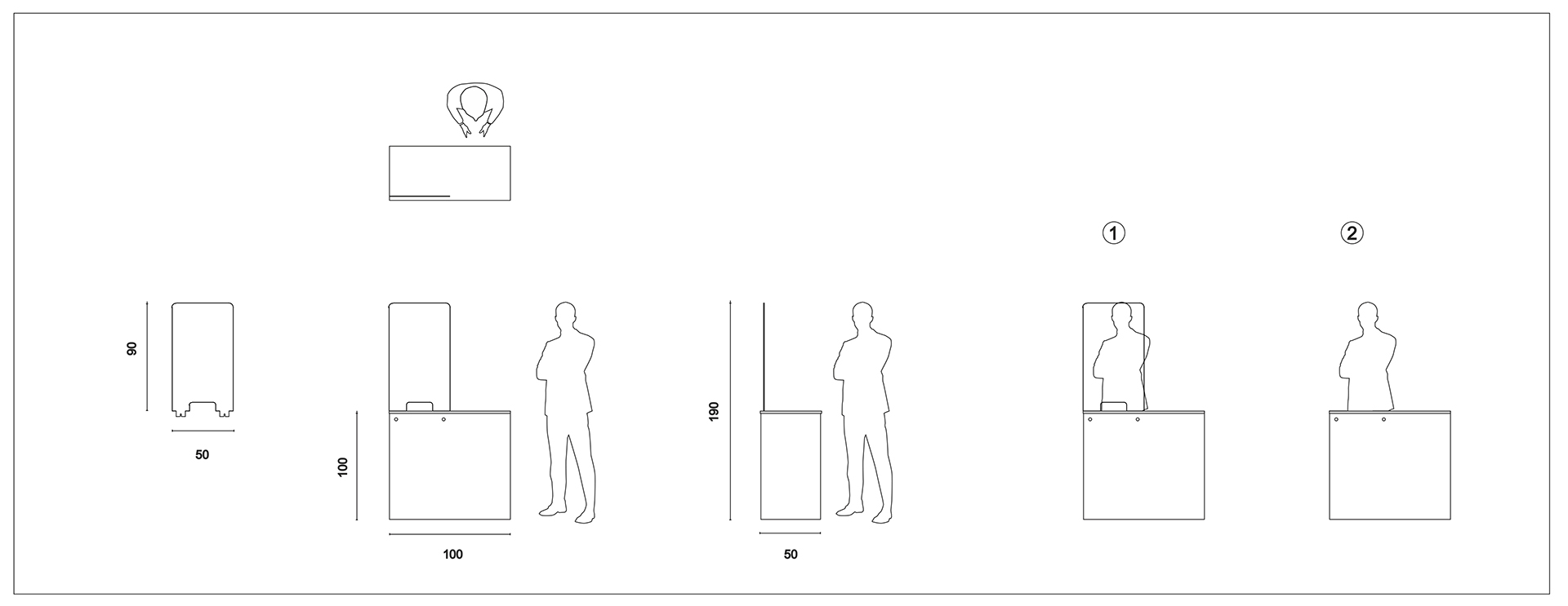 DISEGNI-MISURE-WEB.cdr Размеры складного стола
