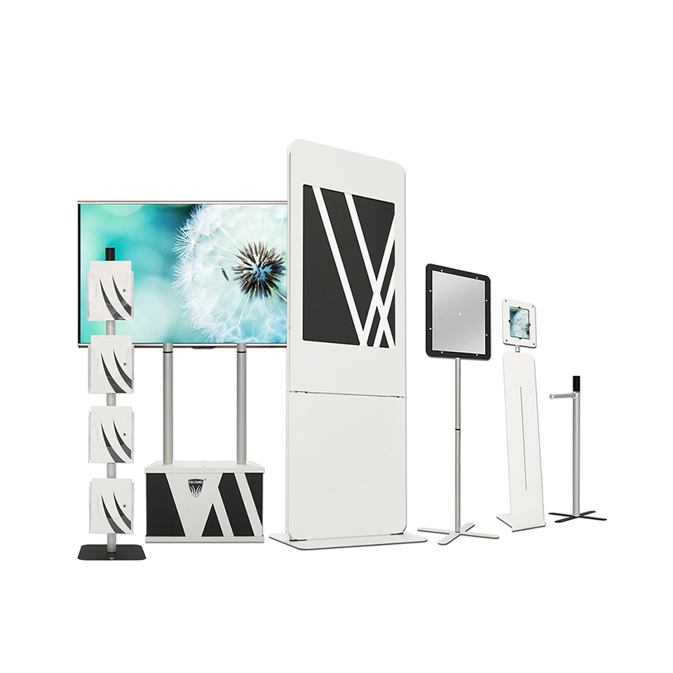 Линейка мобильных тотемов и аксессуаров.