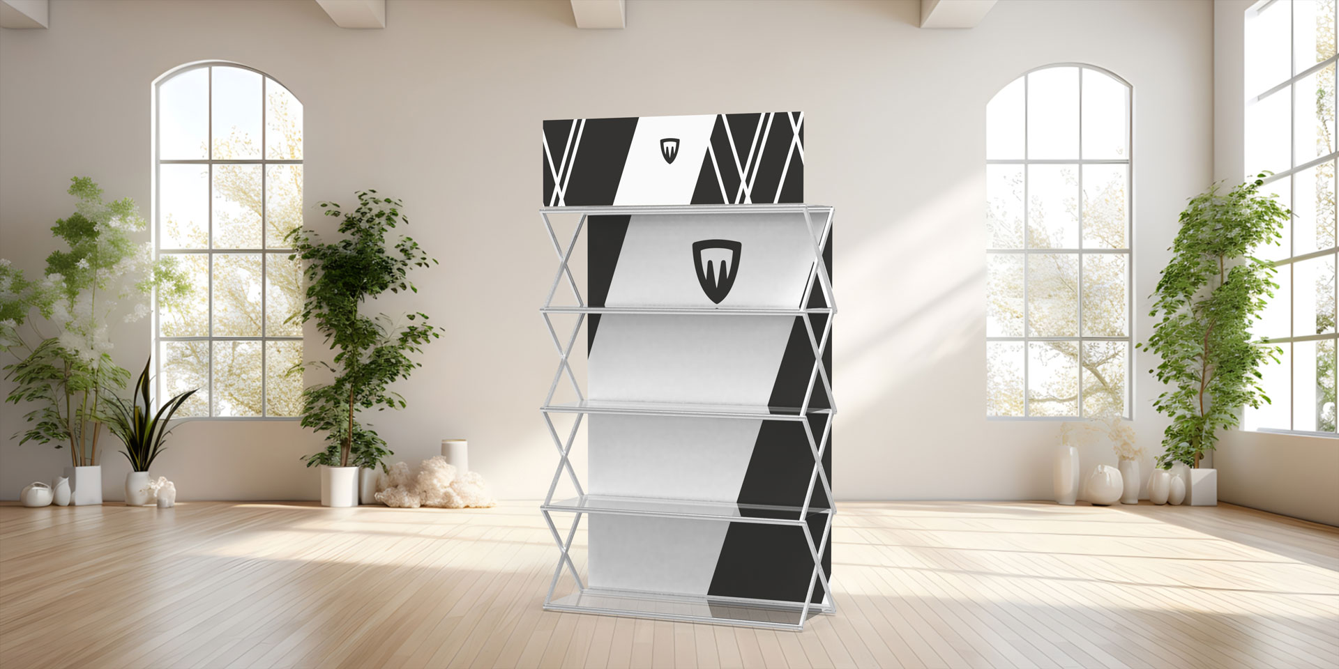 портативный стеллаж с полками