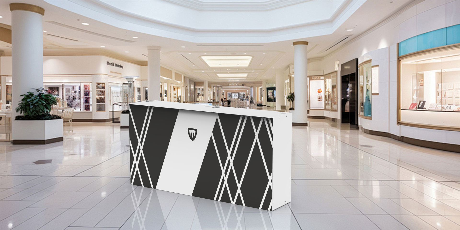 модульная линейная выставочная стойка