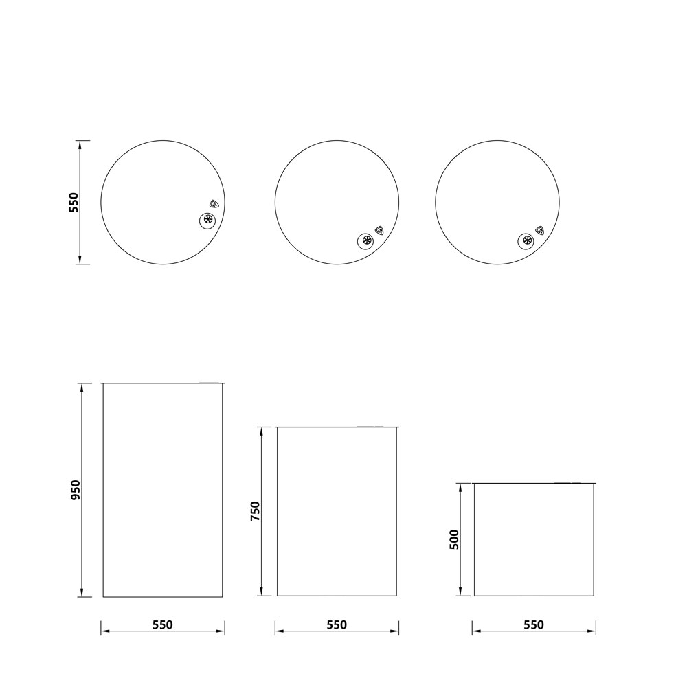 цилиндрический выставочный