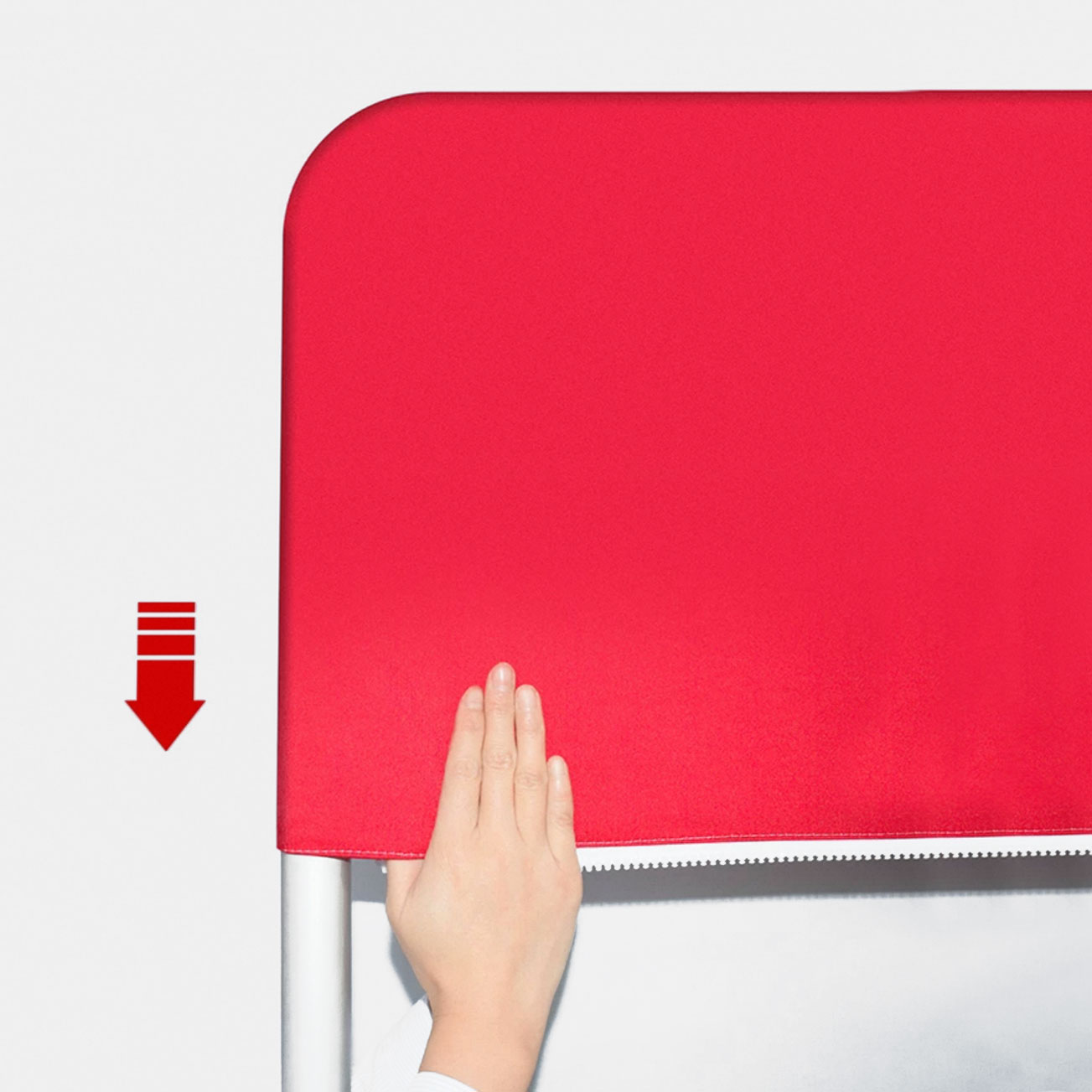 монтаж текстиля на графический стенд