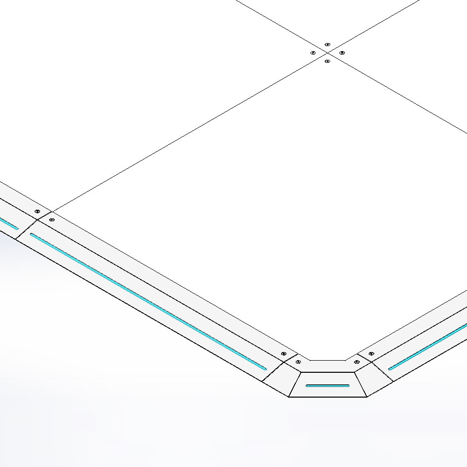 SPAZIO2-LED модульнйы пол